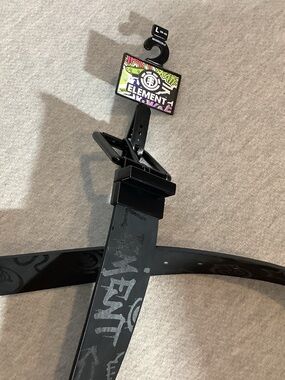 Element Skater Belt Black with Gray Logo Graffiti Graphics Size Large